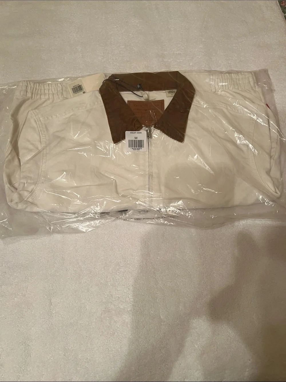 Levi’s Castro Mechanics Full-zip Lightweight Canvas Jacket Sz M White MSRP: $99